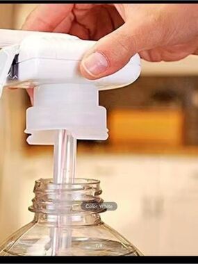 White Automatic Water Pump Dispenser - Home Kitchen